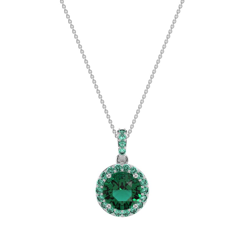 Round Halo Necklace