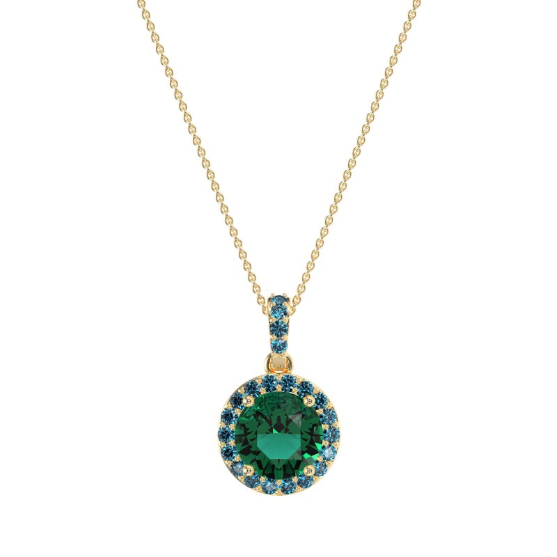 Round Halo Necklace