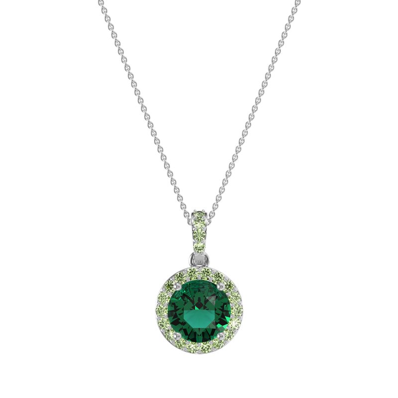 Round Halo Necklace
