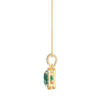 Round Halo Necklace