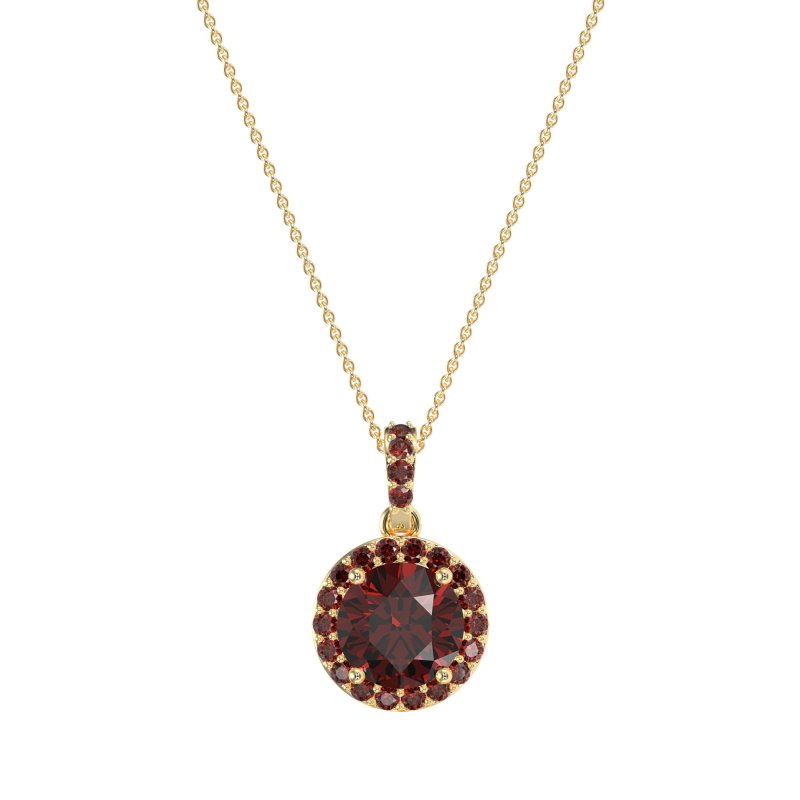 Round Halo Necklace