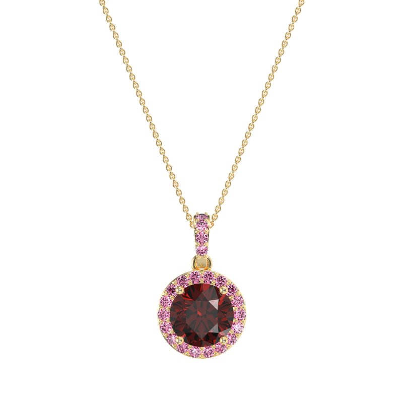 Round Halo Necklace