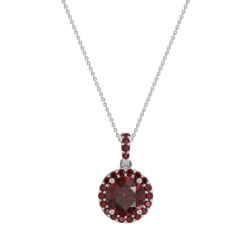 Round Halo Necklace