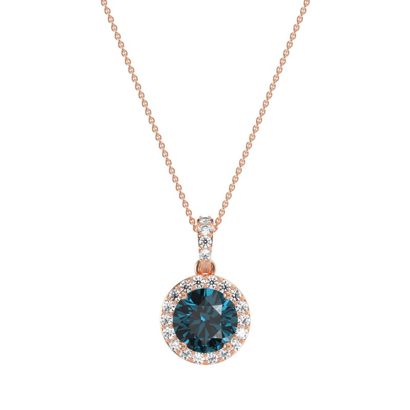 Round Halo Necklace