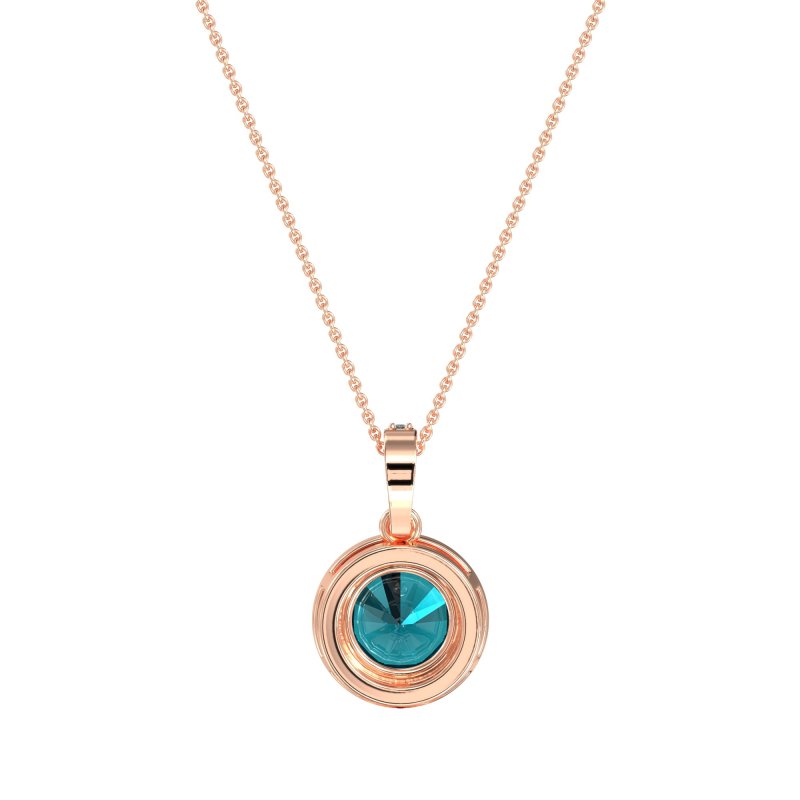 Round Halo Necklace