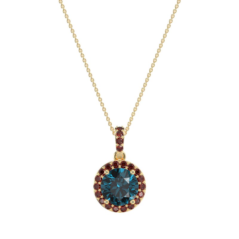 Round Halo Necklace