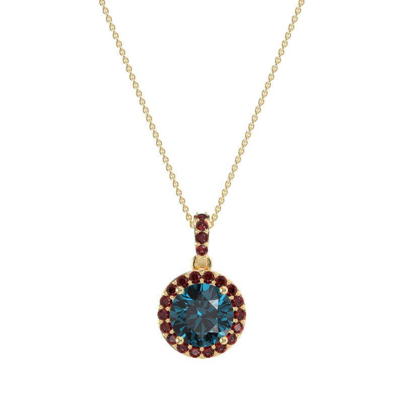 Round Halo Necklace