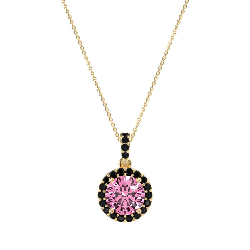Round Halo Necklace