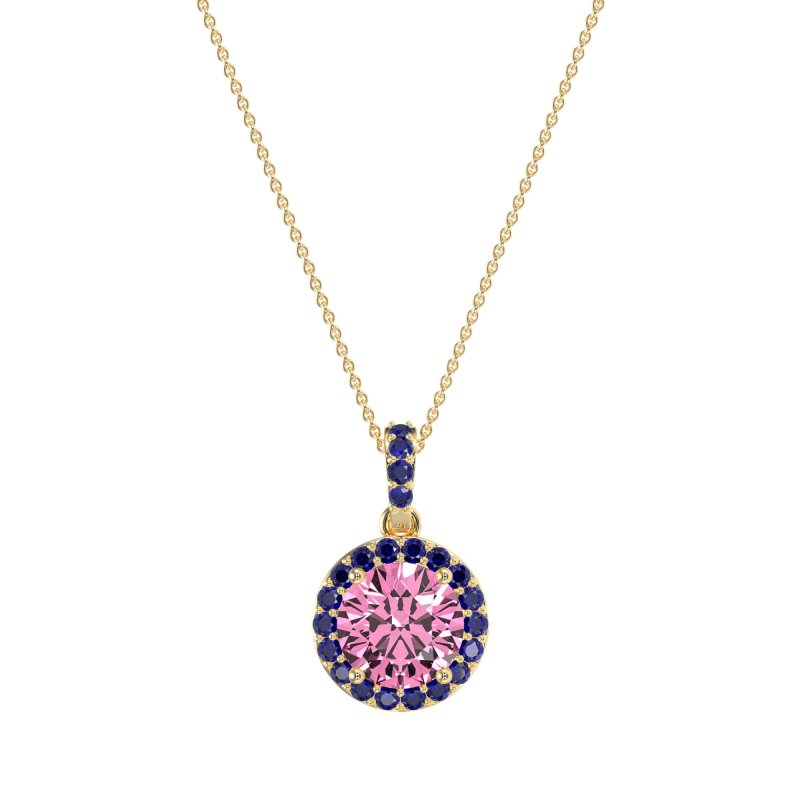 Round Halo Necklace