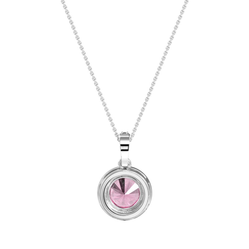 Round Halo Necklace
