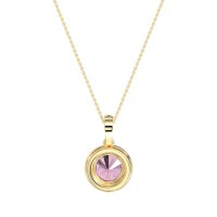 Round Halo Necklace
