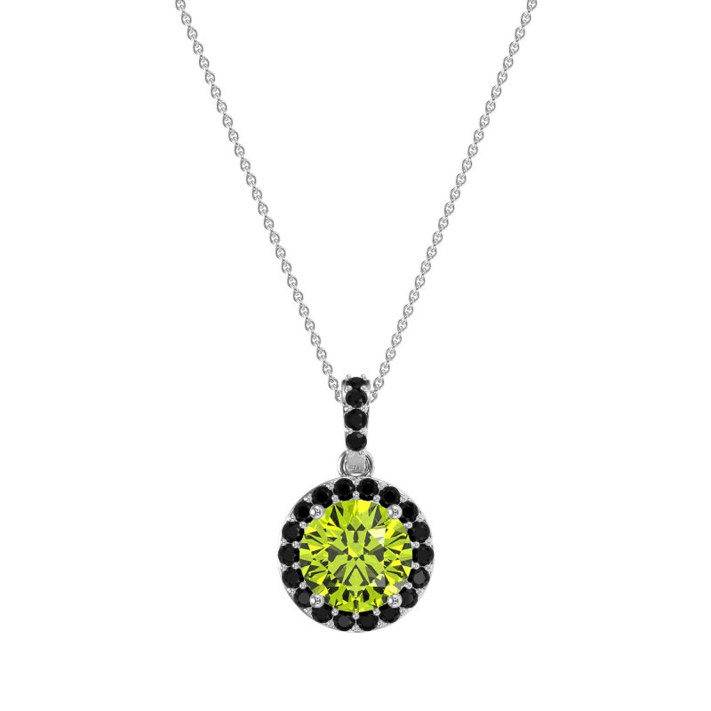 Round Halo Necklace