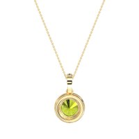 Round Halo Necklace