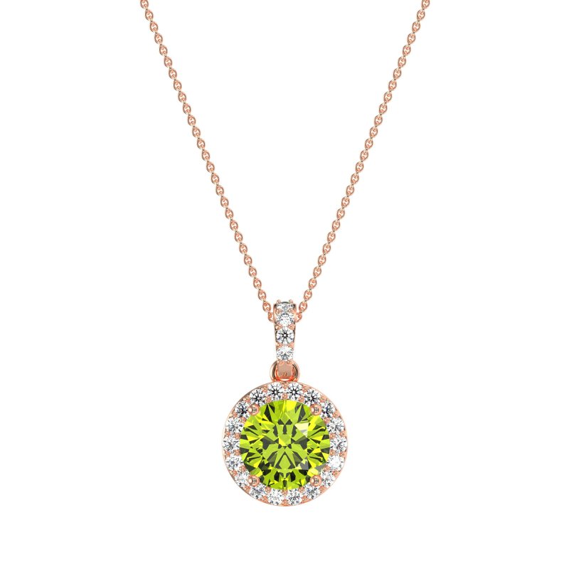 Round Halo Necklace