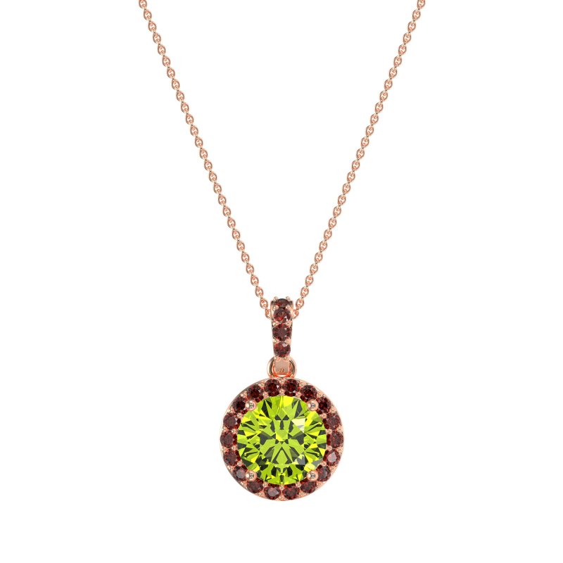Round Halo Necklace