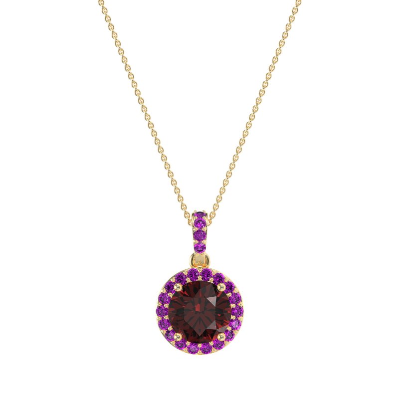Round Halo Necklace