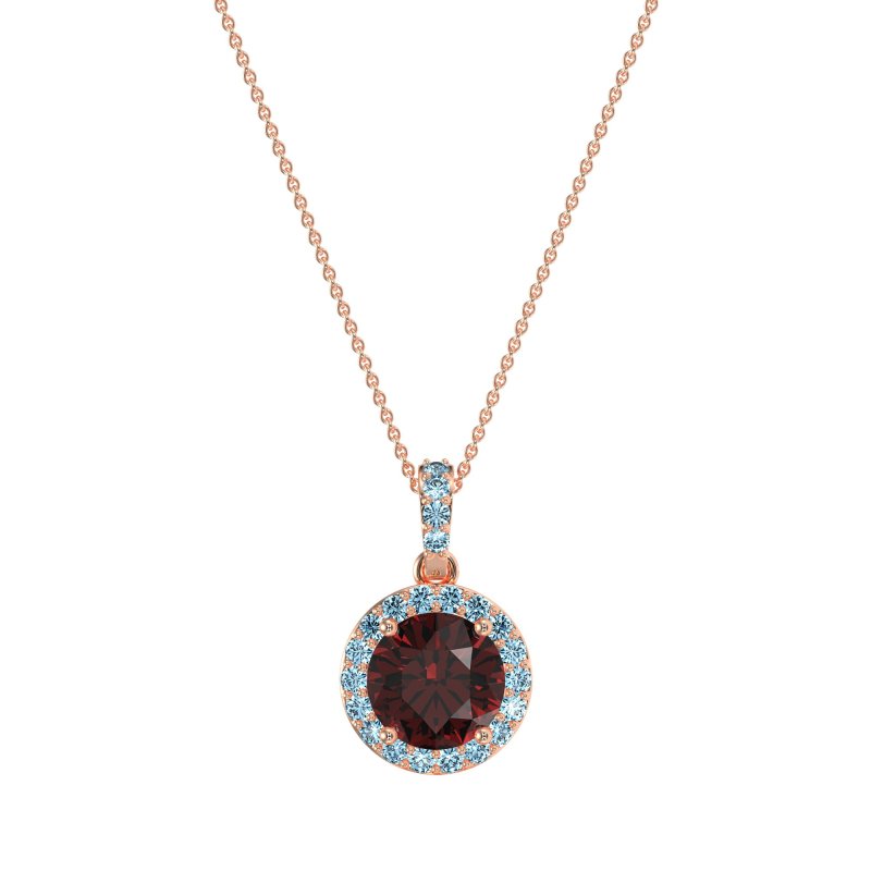 Round Halo Necklace