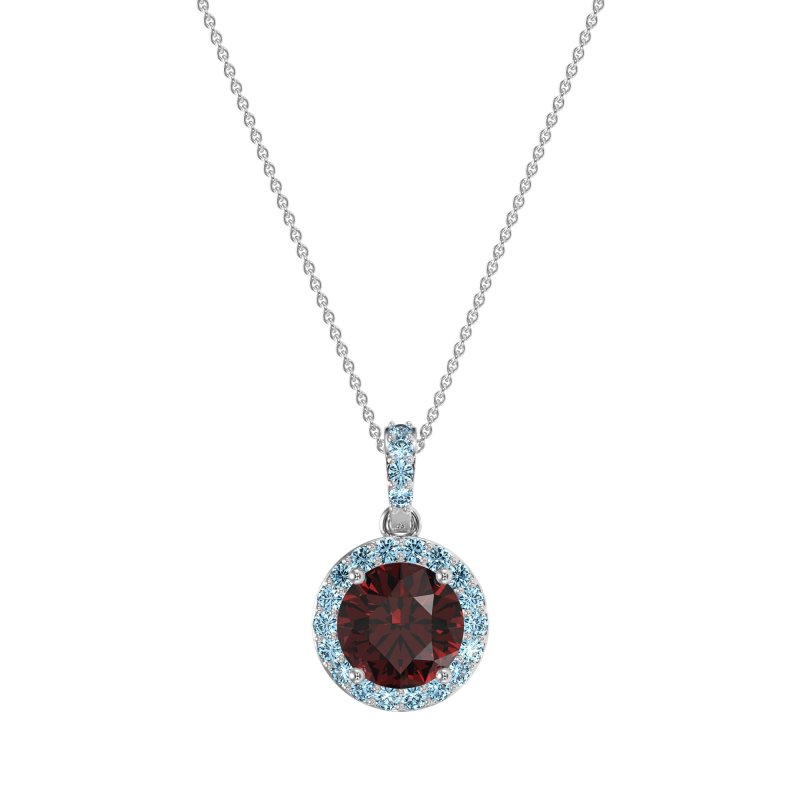 Round Halo Necklace
