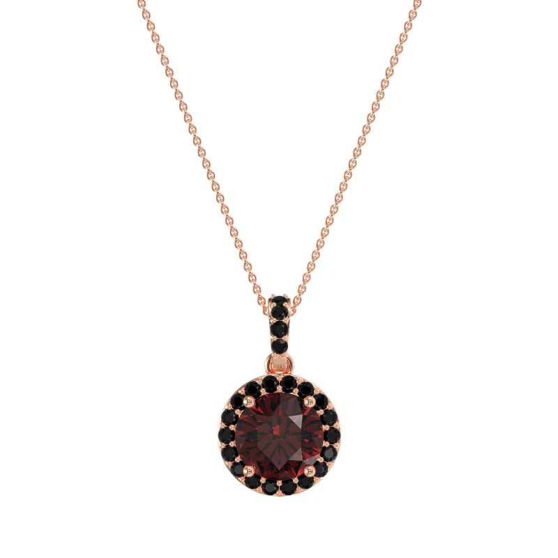 Round Halo Necklace