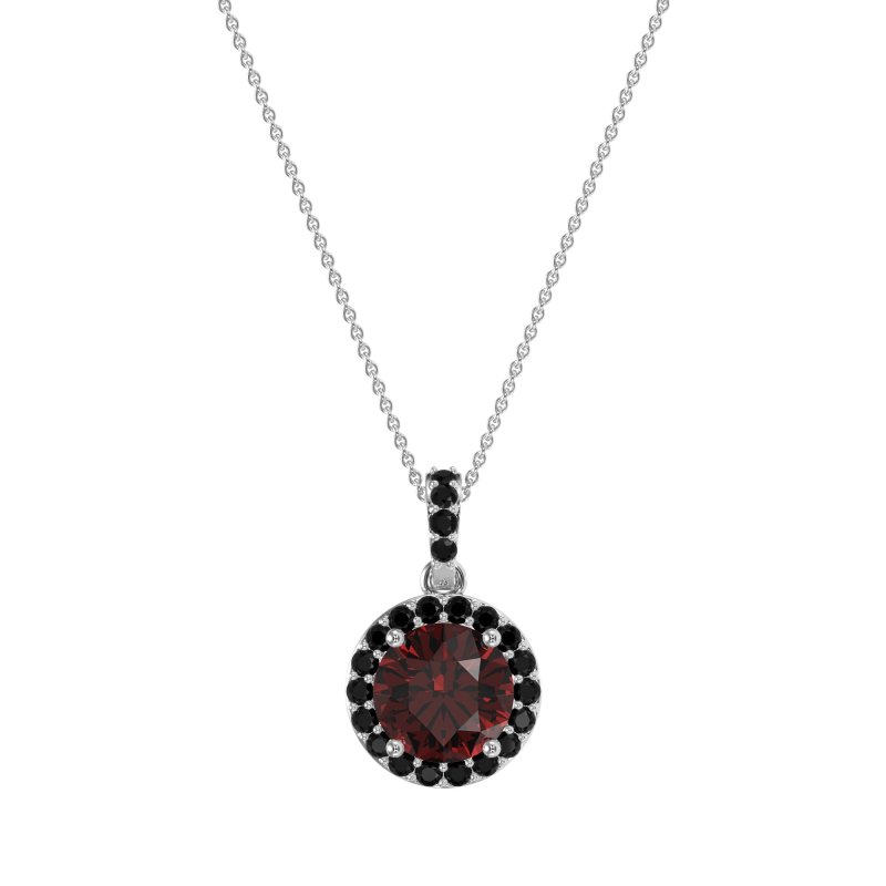 Round Halo Necklace
