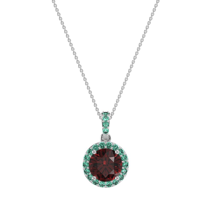 Round Halo Necklace