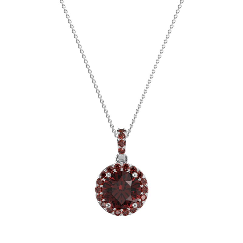 Round Halo Necklace