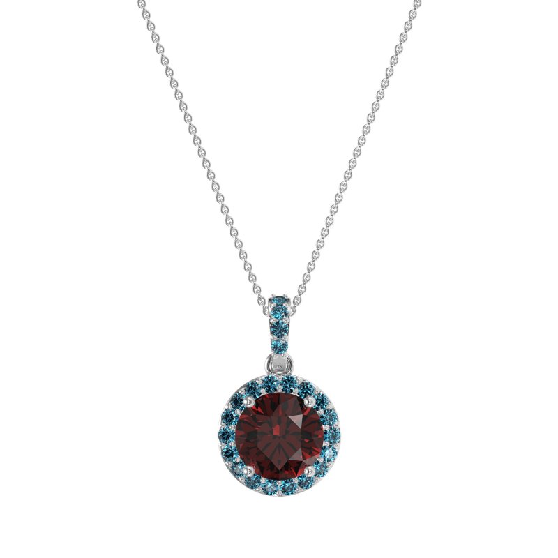 Round Halo Necklace
