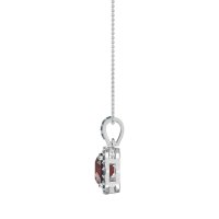 Round Halo Necklace