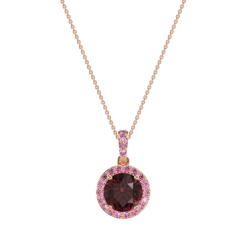 Round Halo Necklace