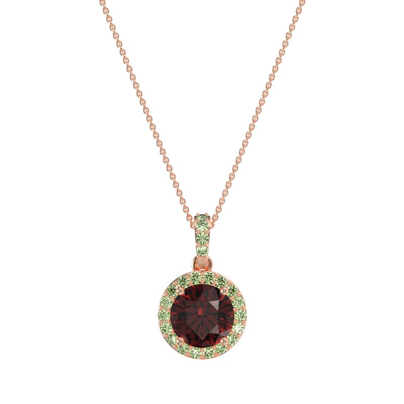Round Halo Necklace