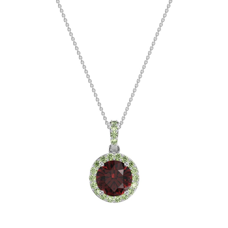 Round Halo Necklace