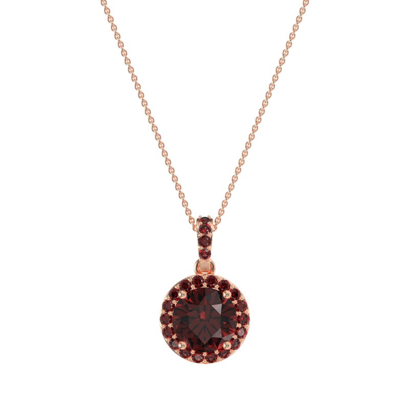 Round Halo Necklace