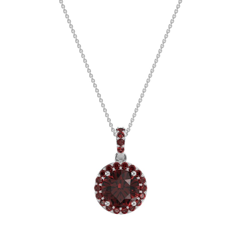 Round Halo Necklace