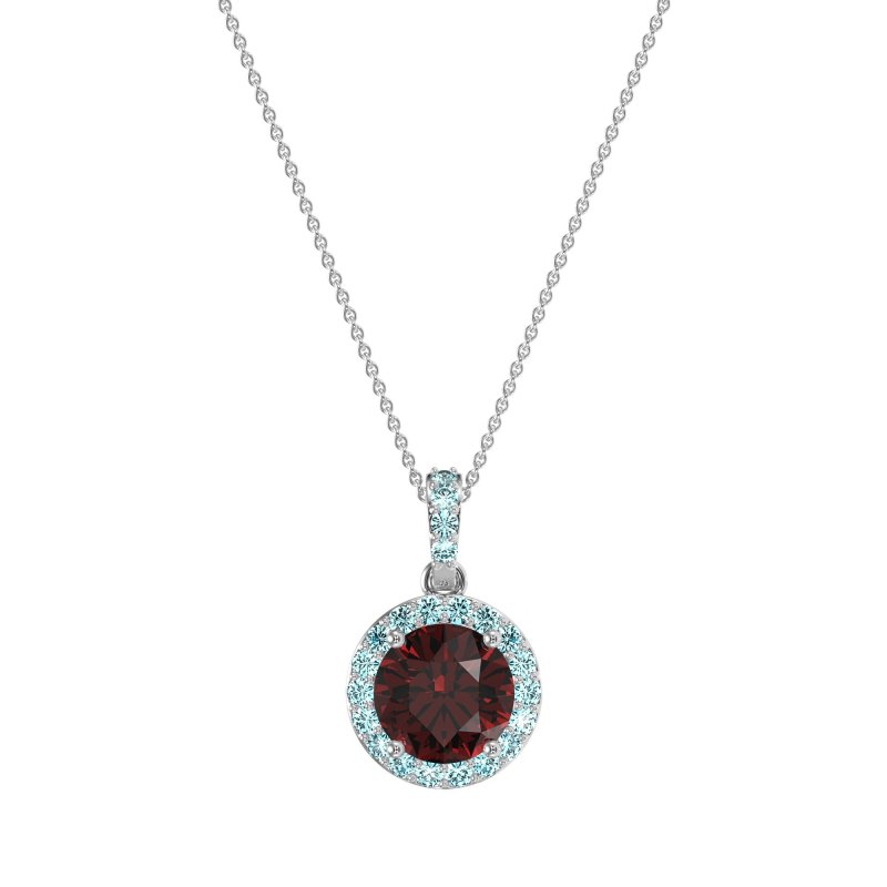 Round Halo Necklace