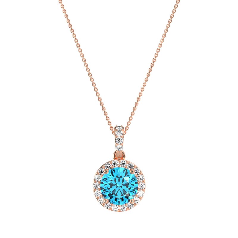 Round Halo Necklace