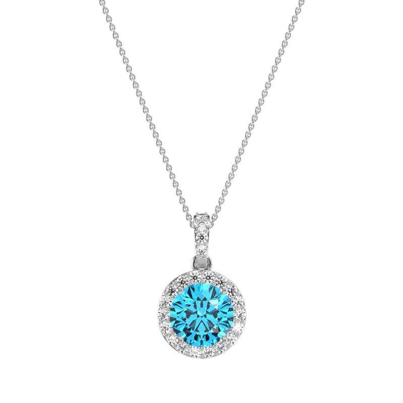 Round Halo Necklace