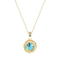 Round Halo Necklace