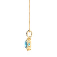 Round Halo Necklace