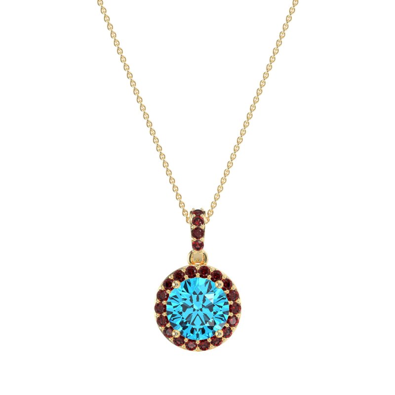 Round Halo Necklace