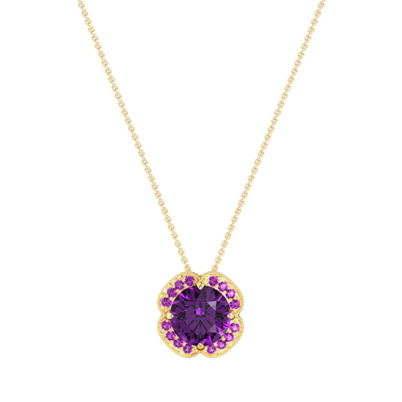 Antique Flower Halo Necklace