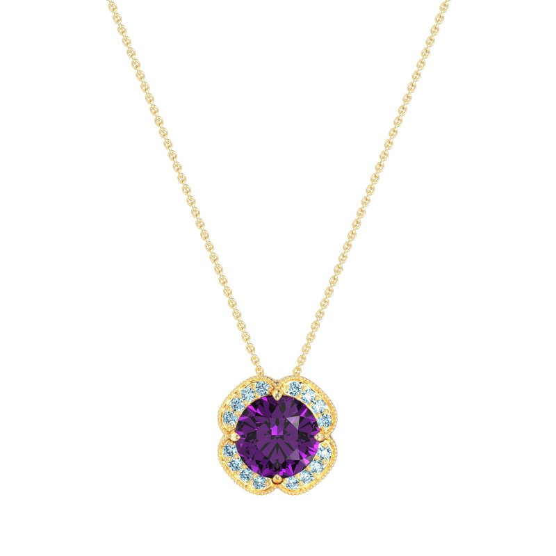 Antique Flower Halo Necklace