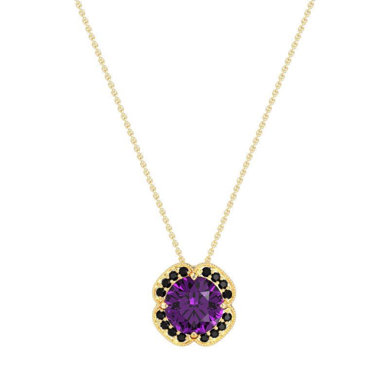 Antique Flower Halo Necklace