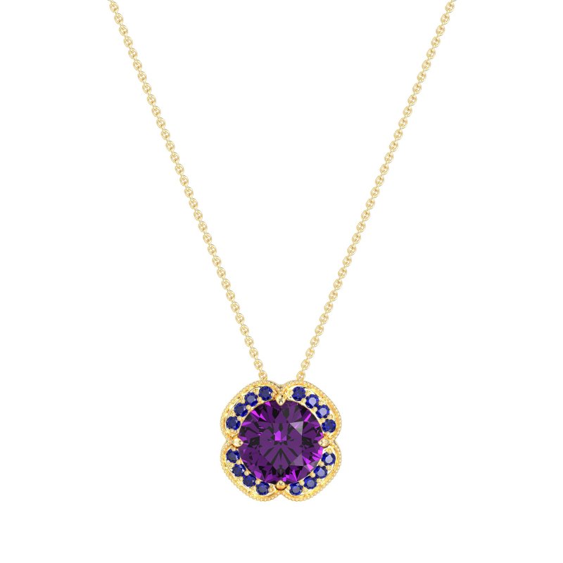 Antique Flower Halo Necklace