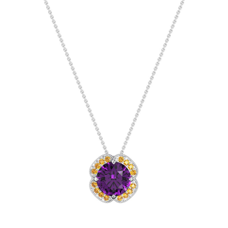 Antique Flower Halo Necklace