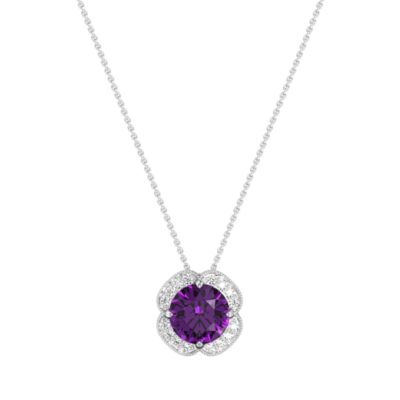 Antique Flower Halo Necklace