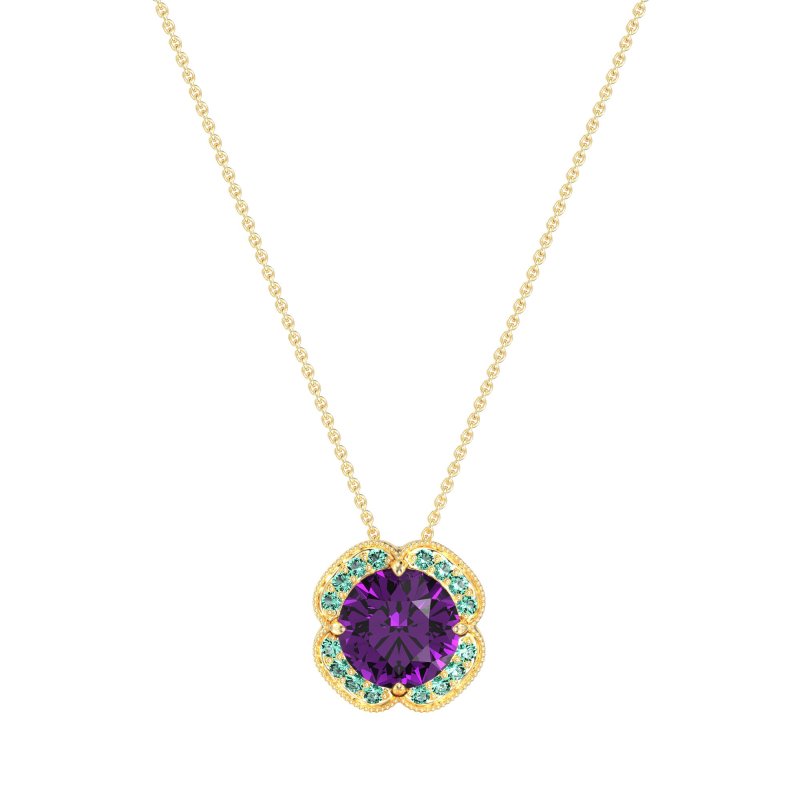Antique Flower Halo Necklace