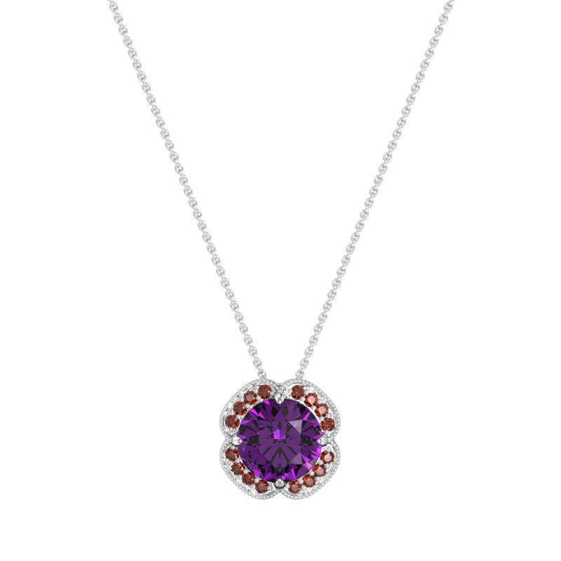Antique Flower Halo Necklace