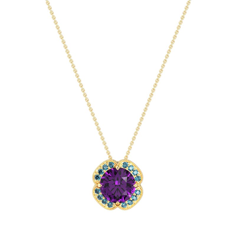 Antique Flower Halo Necklace