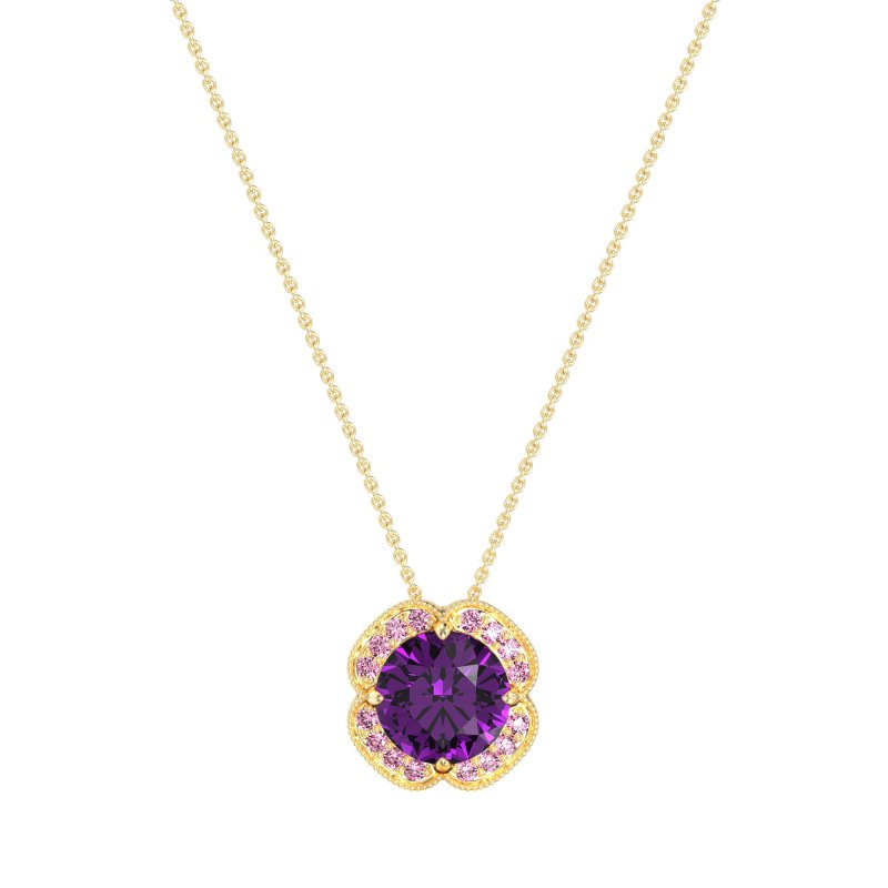 Antique Flower Halo Necklace