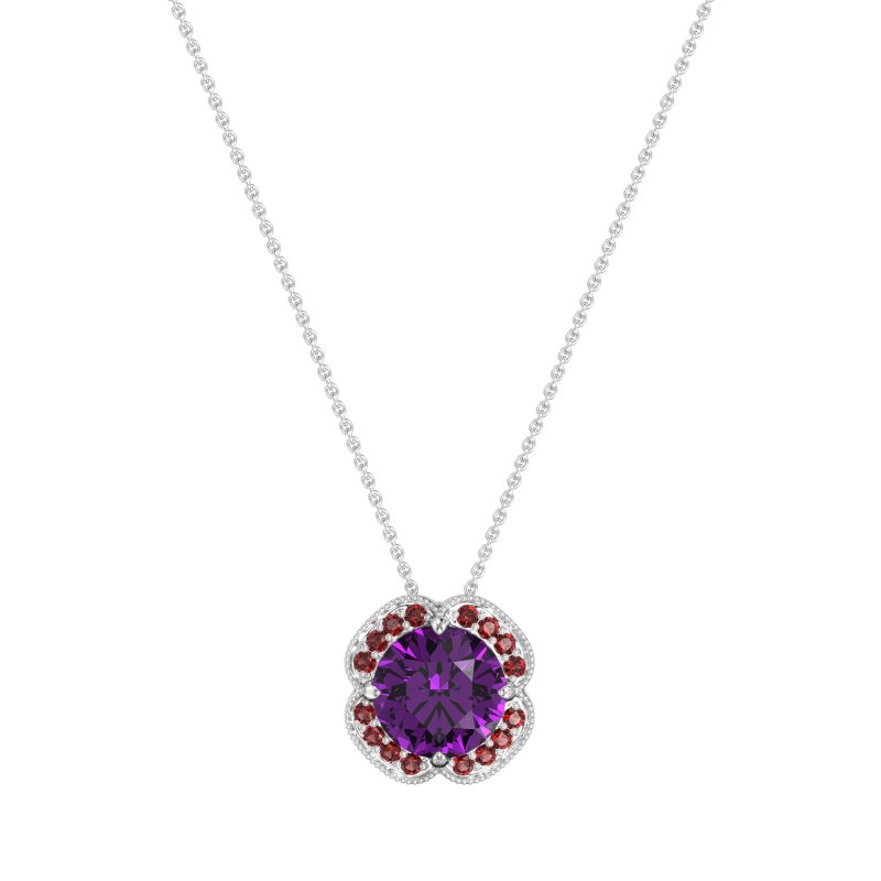 Antique Flower Halo Necklace